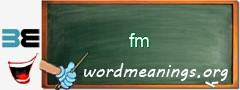 WordMeaning blackboard for fm